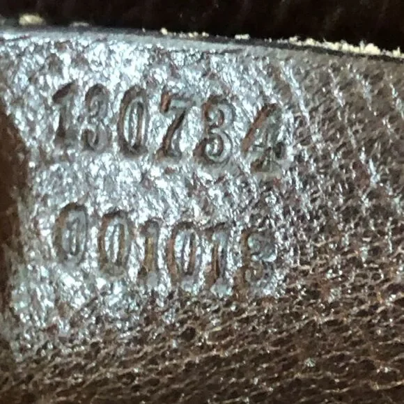 GUCCI Abbey Monogram Oversized Tan Canvas & Brown Leather Crossbody Shoulder Bag - Picture 10 of 17